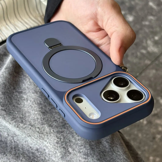 Shockproof Bumper Matte Kickstand Holder Case for iPhone 17 Air 16 14 15 Plus 13 12 11 Pro Max For Magsafe Magnetic Armor Cover