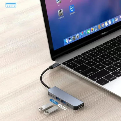 5-in-1 USB-C Hub with 4K HDMI & PD Charging