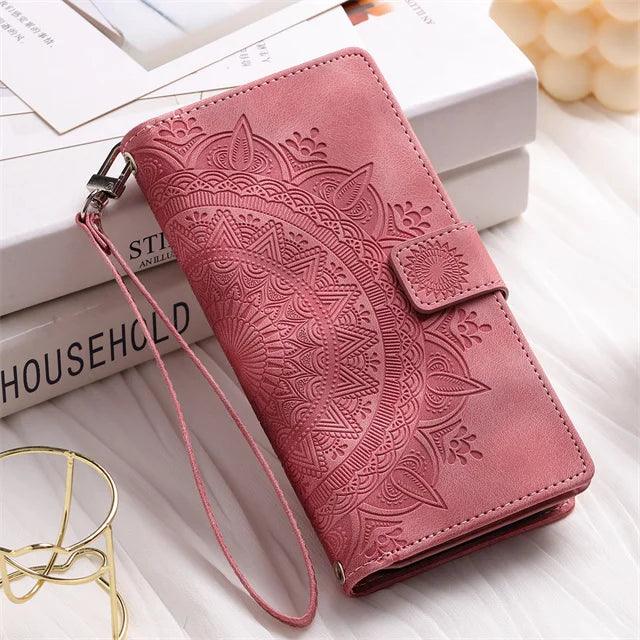 Leather Flip Wallet Case for Samsung Galaxy