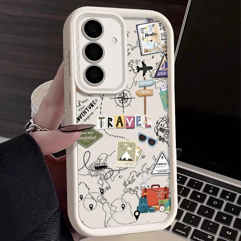 Travel Map TPU Case for Samsung Galaxy Series
