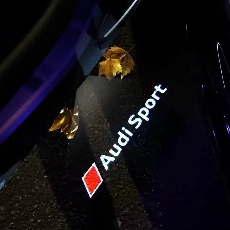 Car LED Door Lamps Welcome Projector Lights for Audi Sline RS Quattro