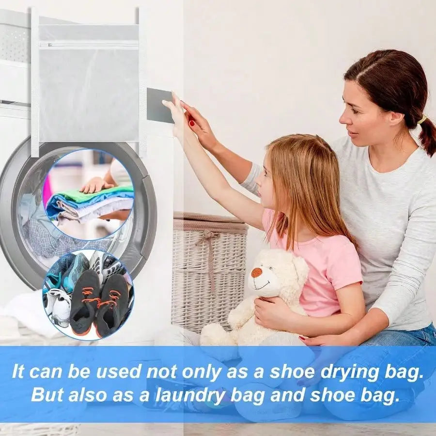 2Pcs Laundry Bags, Mesh Wash Bags, Protect Clothes In Washing Large Honey Comber Mesh Bag With Zipper And Strap College, Dorm, Storage (15. Large)