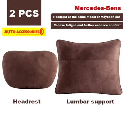 Car Headrest Neck Support Pillow – Maybach Design, Soft & Adjustable - Urbizia