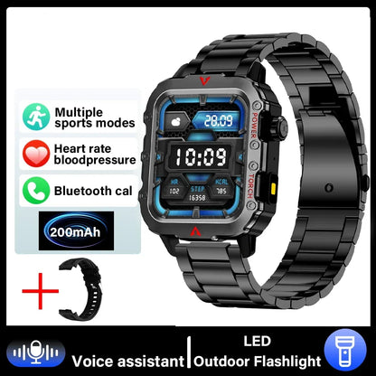 G.L Wear 2025 New Sports Smart Watch Bluetooth Talk LED Flashlight Multi-function Outdoor Sports Smart Watch for Men Women - Urbizia
