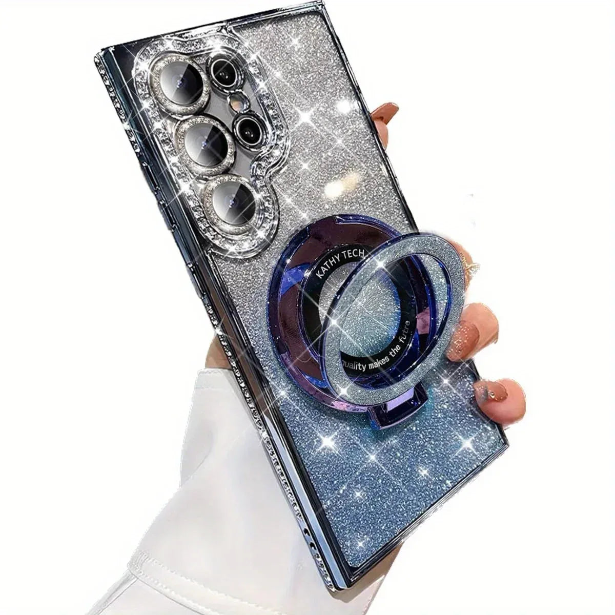 Samsung Diamond Glitter Magnetic Stand Shockproof Case