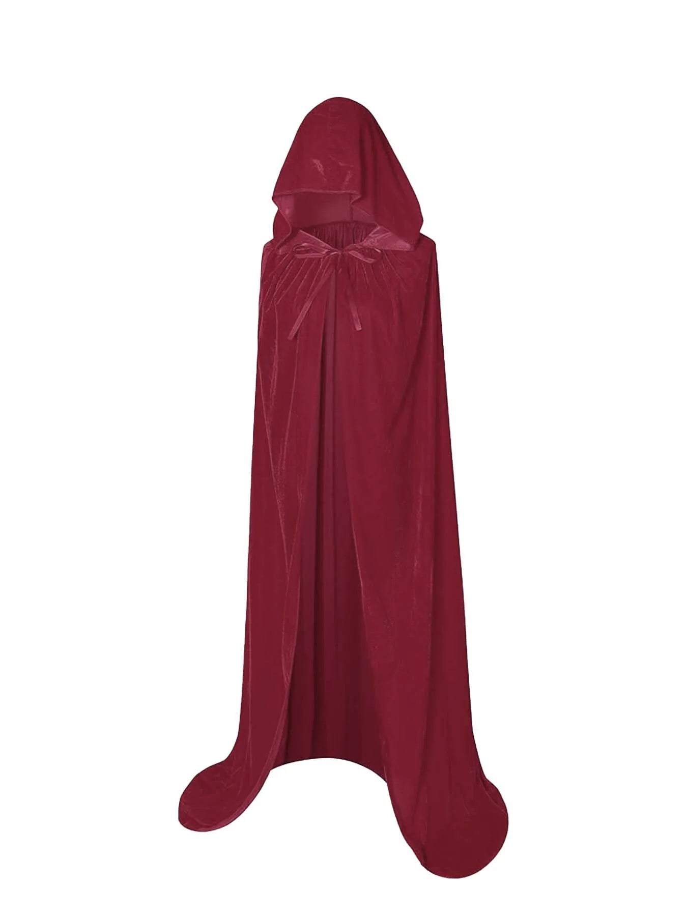 Christmas Pleuche Velvet Hooded Cloak Cape – Medieval Witch, Wicca, Vampire Halloween & Cosplay Costume