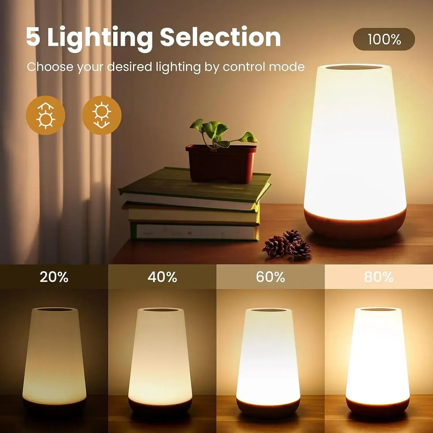 13 Color Changing Night Light Remote Control Touch USB Rechargeable RGB Night Lamp Dimmable Lamp Portable Table Bedside Lamp - Urbizia