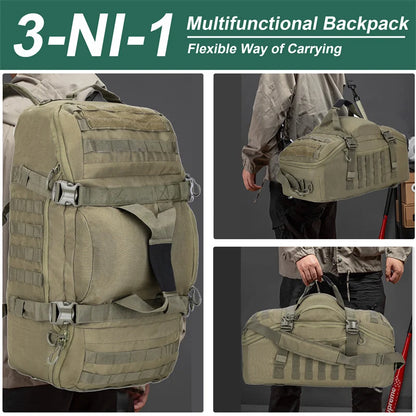 LQARMY 30L 45L 80L Outdoor Mountaineering Bag Molle Tactical Backpack Large Duffel Bag Hiking Camping Travel Bags