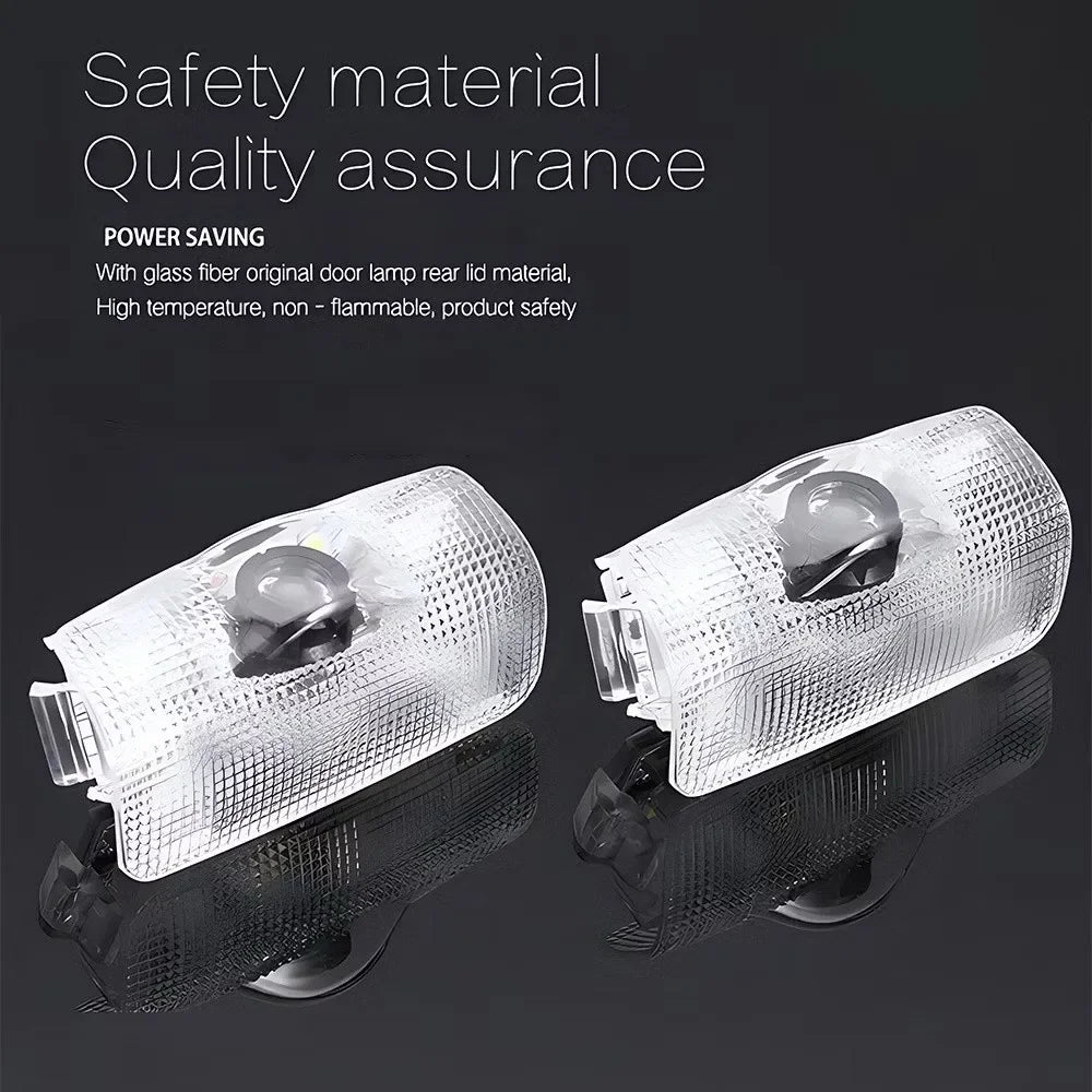 2PCS LED door welcome Lamp logo light For Toyota Camry Highlander Land Cruiser Prado Avalon Reiz Rav4 Crown CHR Prius accessory