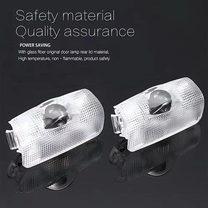 2PCS LED door welcome Lamp logo light For Toyota Camry Highlander Land Cruiser Prado Avalon Reiz Rav4 Crown CHR Prius accessory