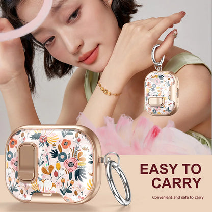 Funda For AirPods Pro 2 3 4 Case With Phone Holder Headphone Cover For AirPods 4 Pro3 Cases Security Lock Earphone Coque Sleeve