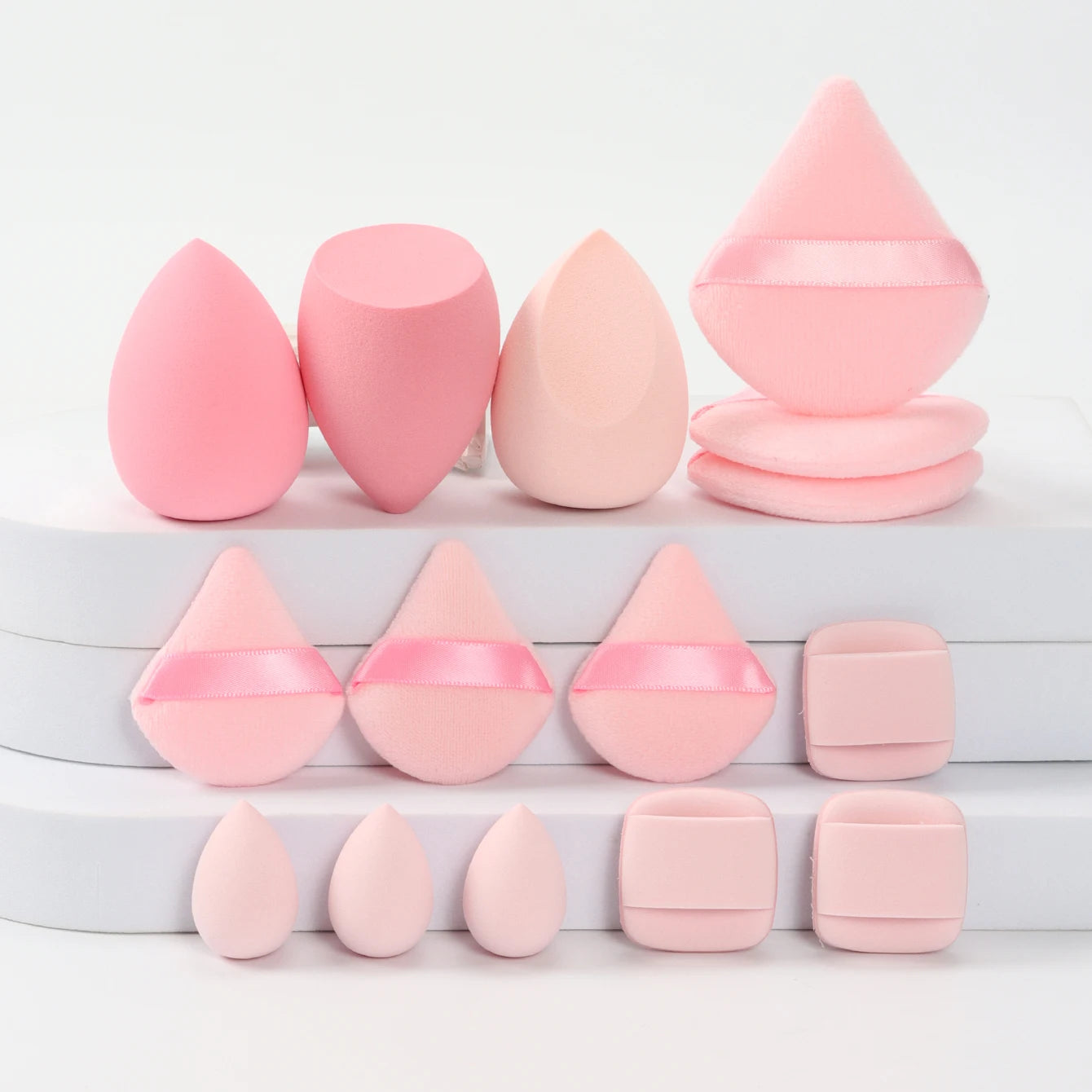 Spring 15 Cans, 3 Loose Powder Puffs & 3 Mini Loose Powder Puffs & 3 Mini Makeup Eggs & 3 Mini Air Cushion Puffs, Foundation Mix
