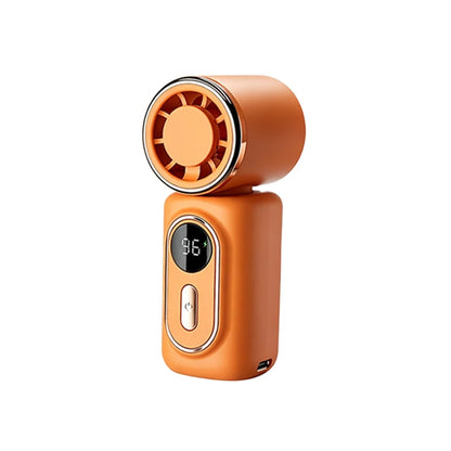 Mini Small Fan Portable Handheld Cooling Turbo Fan 5 Speeds 3000mAh LED Display 180° Adjustable Clip Type-C Rechargeable Fans