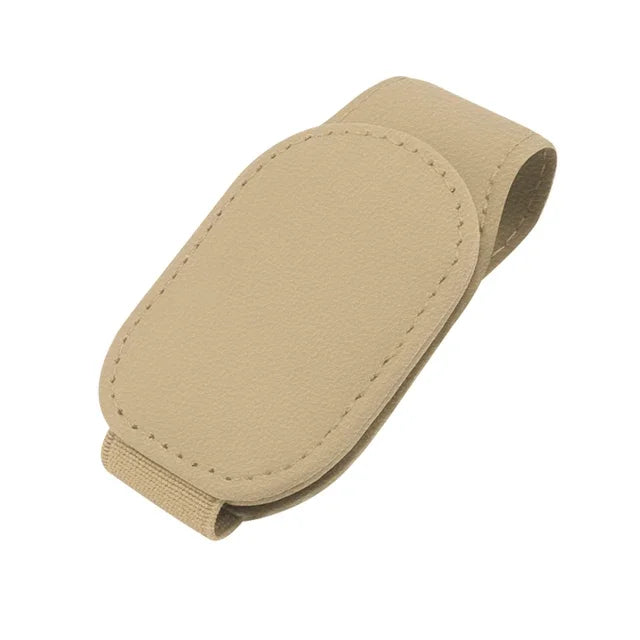 Magnetic Leather Eyeglass Hanger Clip Universal Car Sunglasses Holder Magnetic Eyeglass Hanger Clip For Cars Ticket Card Clip