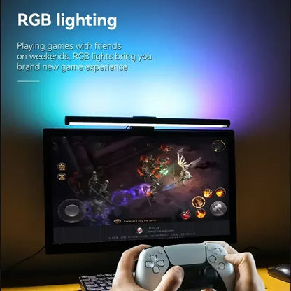 Computer Monitor Screen Light Bar LED Desk Lamp Monitor Light Bar Eye-Care Stepless Table Lamp Dimming Lighting for Work Gaming - Urbizia