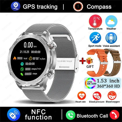 2026 New GPS Smart Watch Men AMOLED Screen Always Show Time Heart Rate IP68 Waterproof Bluetooth Call Sports Fitness Smart Watch - Urbizia