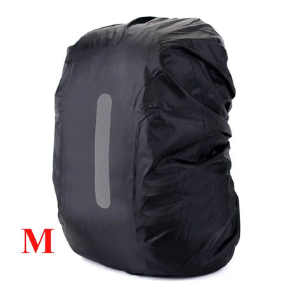 Reflective Waterproof Backpack Rain Cover Outdoor Sport Night Cycling Safety Light Rain Cover Case Bag Outdoor Camping Hiking