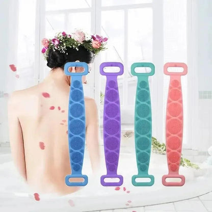 Body Sponge Silicone Back Brushes Bath Towels Scrubber Rubbing Back Peeling Massage Shower Belt Extended Skin Clean Brushes