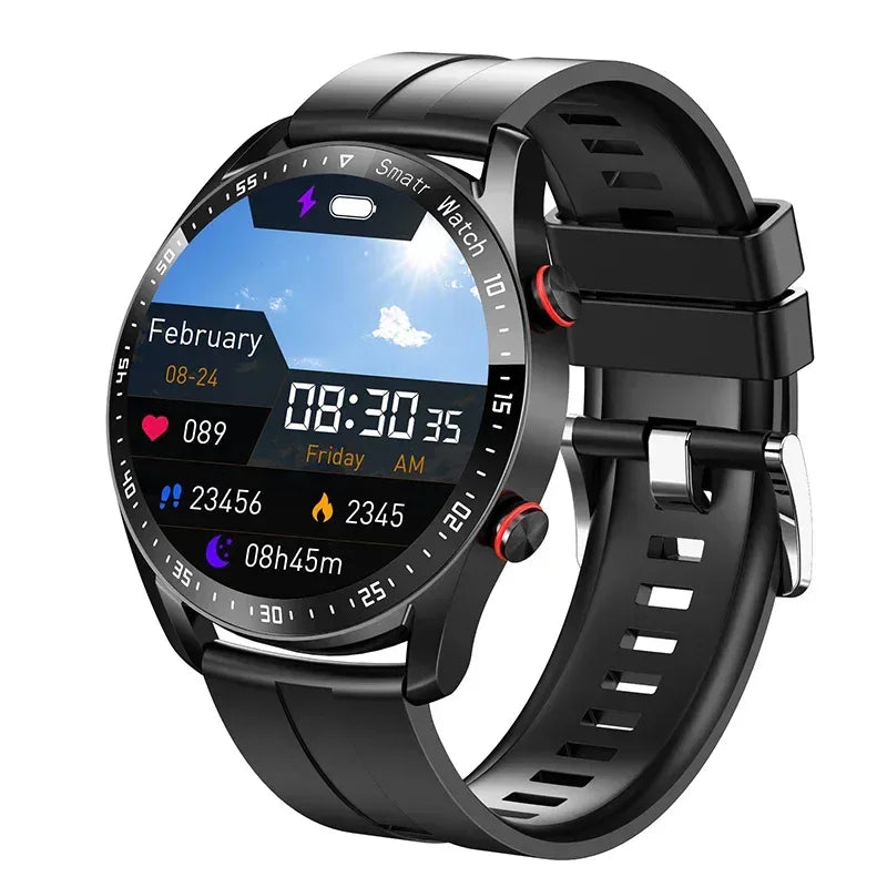 ECG+PPG Bluetooth Call Smart Watch Men Laser Health Blood Pressure Fitnes Sports Watches Man Sports Waterproof Smartwatch+Box - Urbizia