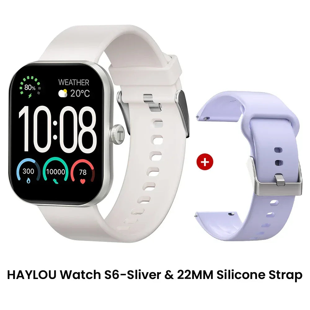 HAYLOU Watch S6 Smartwatch 2.01" HD Display Smart Watch Bluetooth Voice Callings IP68 Waterproof Fitness Tracking Smartwatch - Urbizia