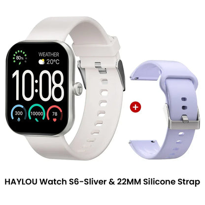 HAYLOU Watch S6 Smartwatch 2.01" HD Display Smart Watch Bluetooth Voice Callings IP68 Waterproof Fitness Tracking Smartwatch - Urbizia
