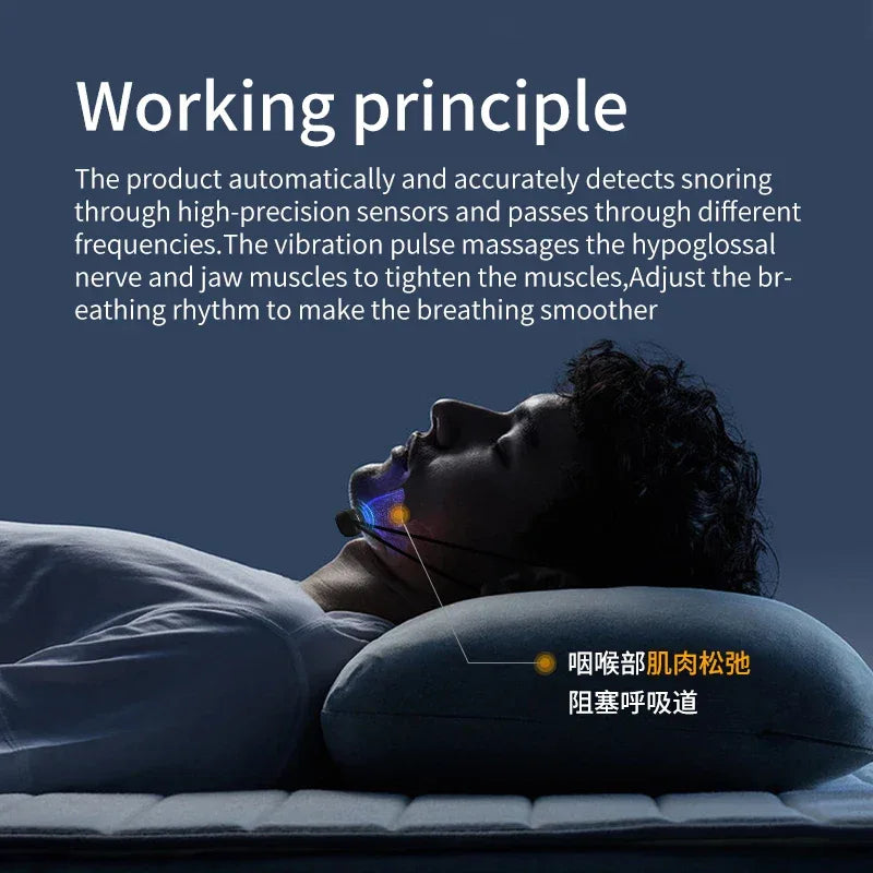 1 piece Intelligent Monitoring Anti-Snoring Chin Strap Adjustable Anti-Snoring Belt Prevents Snoring