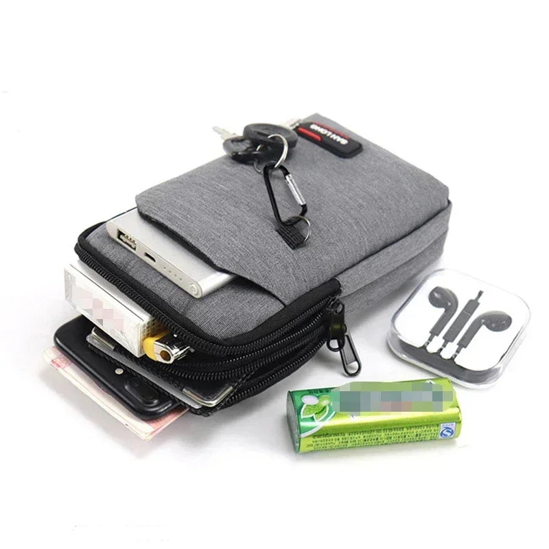 Waterproof Waist Bag Purse Single/double Layer Outdoor Waist Fanny Pack Men Phone Pouch Camping Hunting Tactical Bag with Belt
