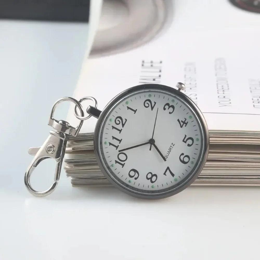 New Tiny Cute Quartz Pocket Watch with Keyring Men Women Quartz Watch for Nurses Doctors Students Minimalist Watches Child Gift