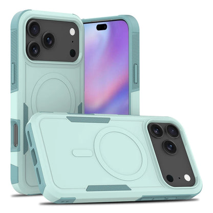 Premium 2IN1 Heavy Armor Magnetic Charging Case for iPhone 18 17 Air 16 15 14 Plus 13 12 Pro Max Shockproof Matte Protect Cover