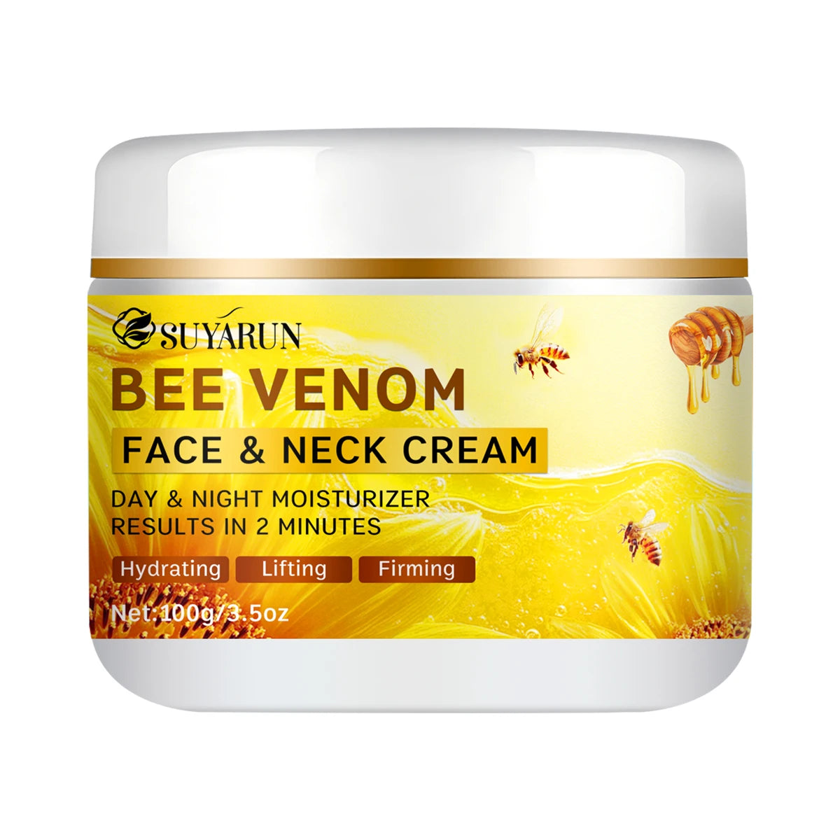 SUYARUN Bee Venom Collagen Anti-Aging Face YELLOW Cream | Firming Lifting Moisturizer | Wrinkle Reduction | 24H Hydration.