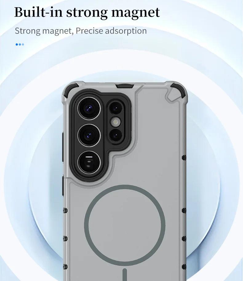 Anti-Slip Magnetic Bumper Armor Case for Samsung Galaxy Series