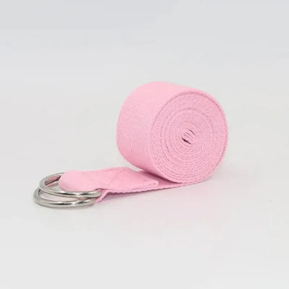 1Pc Yoga Strap For Yoga Pilates Ballet Dance With Adjustable D-Ring Buckle Cotton Yoga Belt For Fitness Daily Stretching - Urbizia