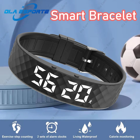 Ola Esporte LED Smart Fitness Bracelet – Sleep, Pedometer, Waterproof