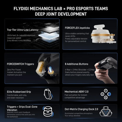 Flydigi Vader 5 Pro Game Controller Gamepad Athletic Elite Handle Wireless Gaming Controllers With Hall Rocker For PC IOS NS
