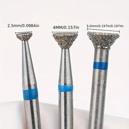 Nail Art Polishing Removal Head Disc Grinding Burr T Mills Grinder Diamond Electric Nail Drill Bit Cuticle Cutter Manicure Tool