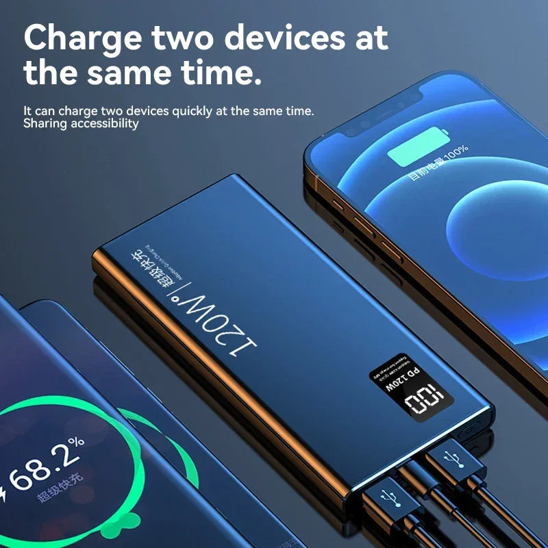 120W 80000mAh Fast Charging Power Bank Wireless Magnetic