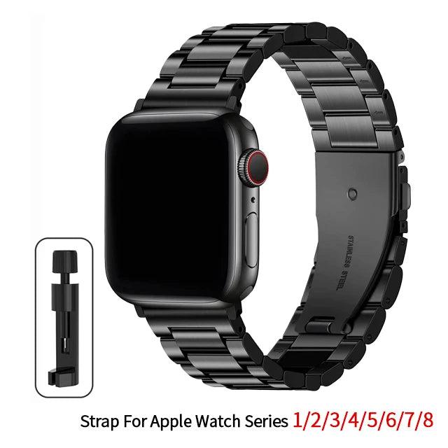 Stainless Steel Strap For Apple Watch Band 45mm Ultra 49mm 41mm 40mm 44mm 46mm Strap Metal Bracelet For Iwatch Series 11 10 42mm