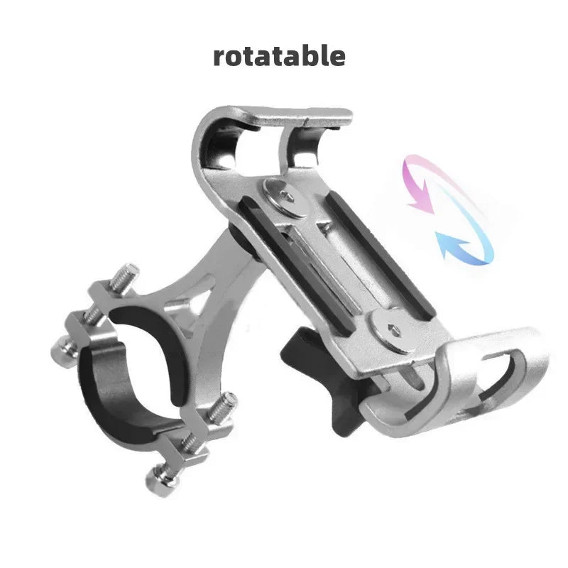 Motorcycle Bicycle Phone Holder Aluminum Alloy 360 Rotate Anti-slip Bracket Support GPS Clip Bike Phone Stand for iPhone Xiaomi