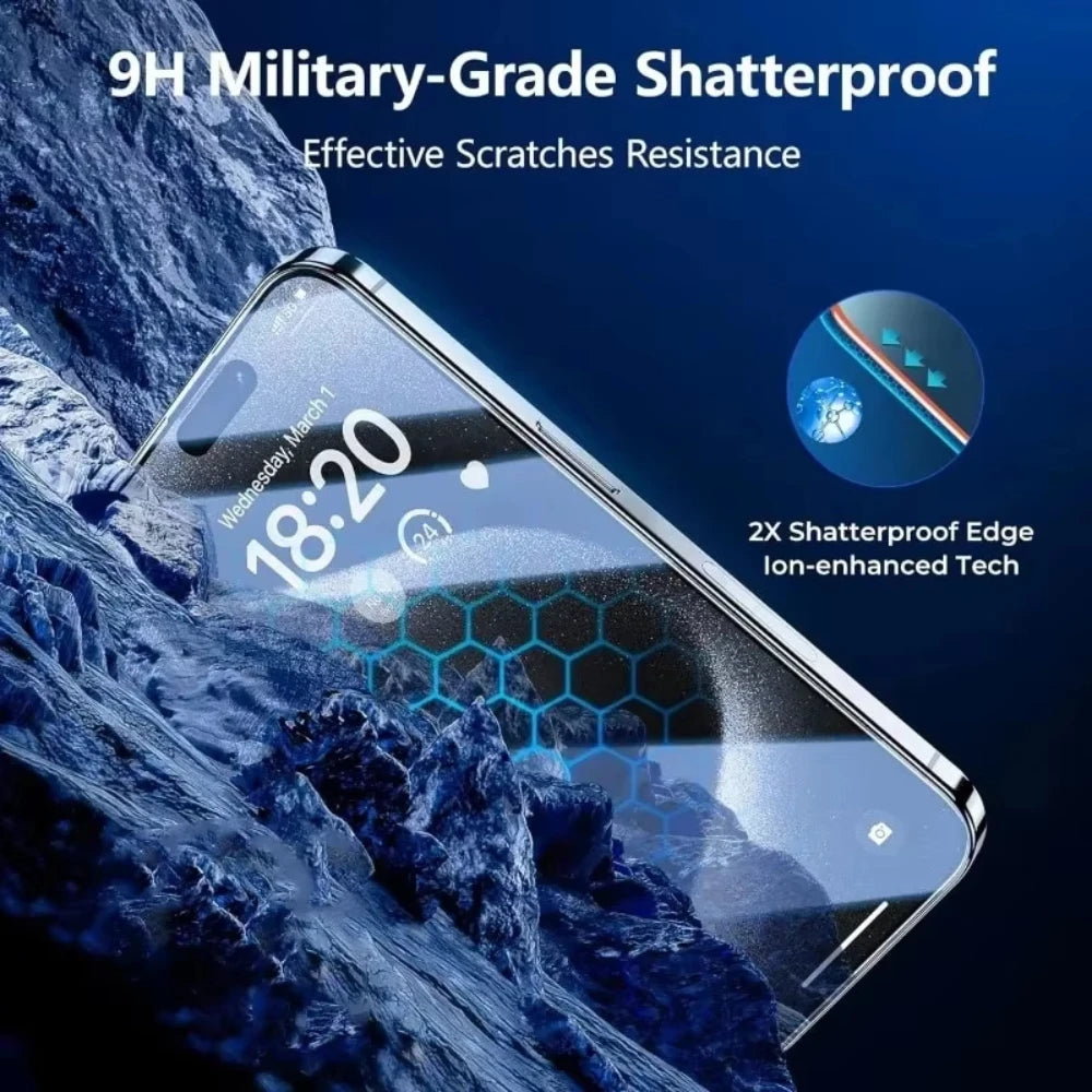 NNBILI 4PCS Privacy Screen Protectors For iPhone 15 13 12 14 16 17 18 Pro Max Mini Anti-spy Tempered Glass For IPhone17Air Glass