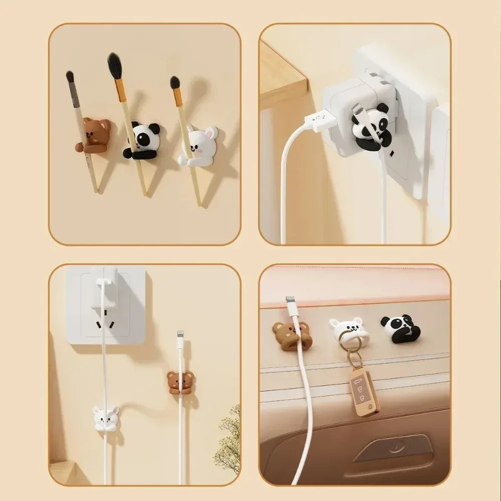 Desktop Cable Organizer Holder Winder Clips Desk Self-Adhesive Mobile Phone Data Cable Management Wire Cord Holder - Urbizia