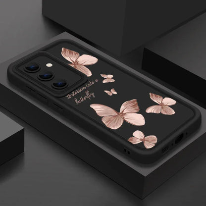 Gold Butterfly Soft TPU Phone Case for Samsung