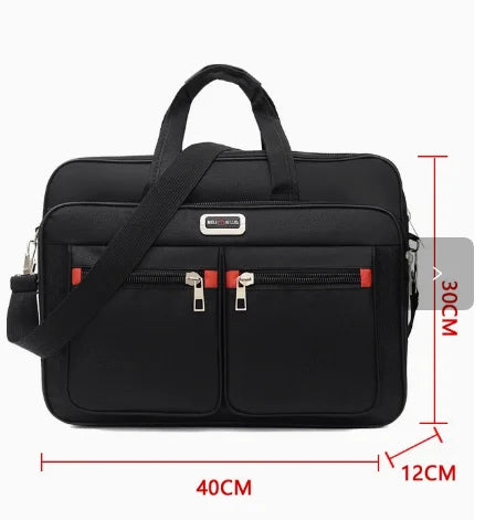 15.6 Inch Business Laptop Bag Oxford Cloth Multi‑Pocket Briefcase, Shoulder Messenger Handbag for Office Travel