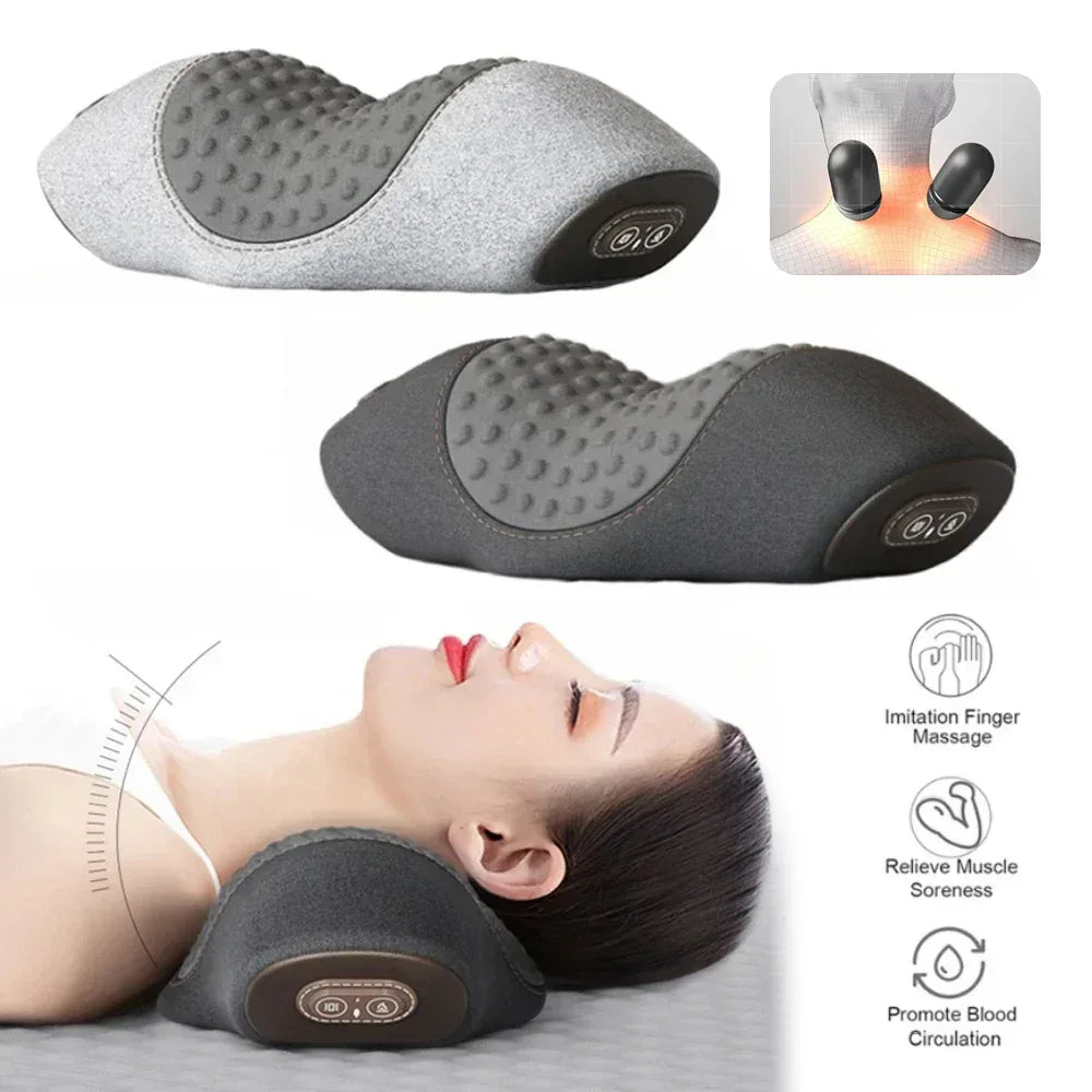 Electric Neck Massager Pillow Cervical Stretcher Heating - Urbizia