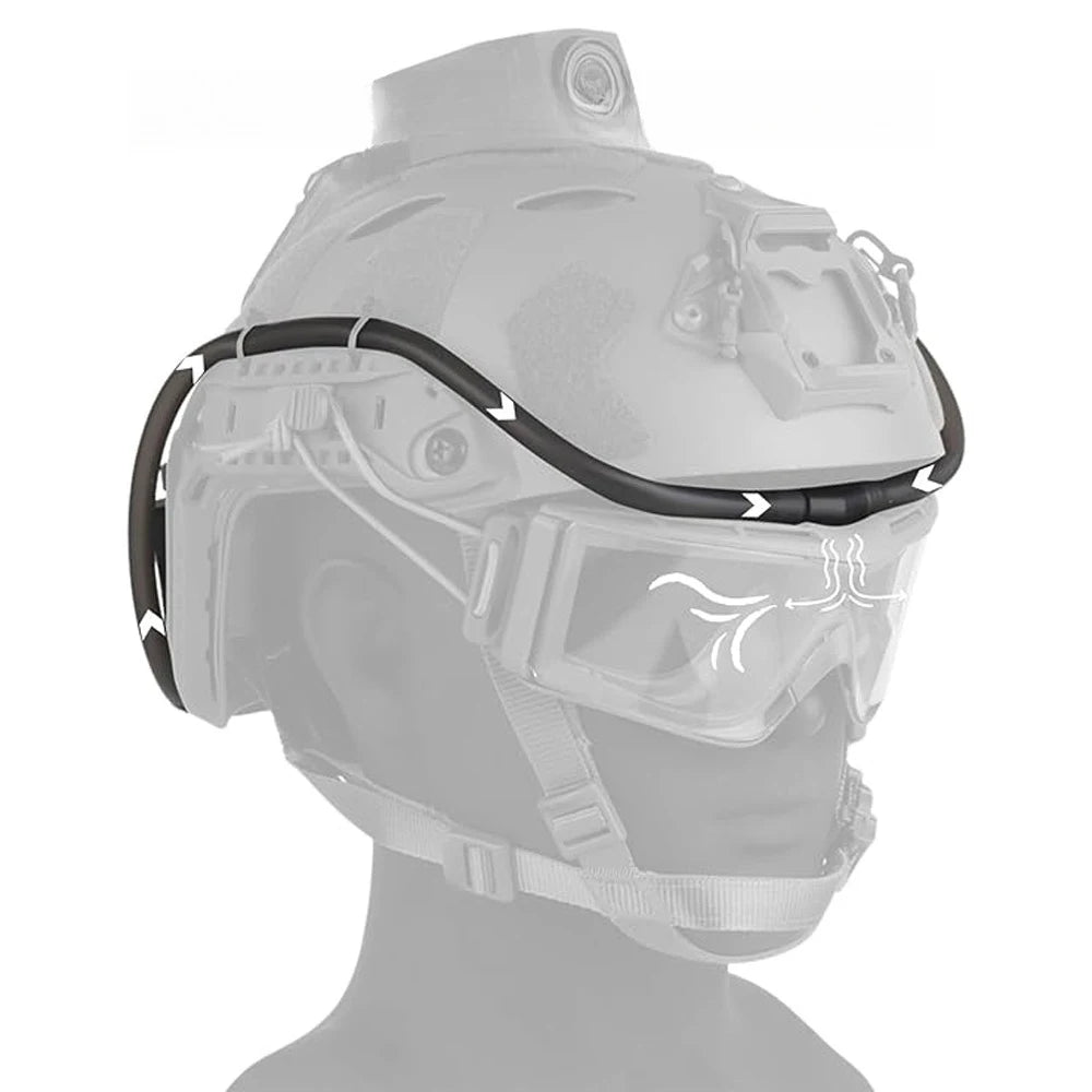 Tactical Goggles Fan Defogger Anti-Fog Kit Eyewear Air Defog for Airsoft Shooting Motocross Skiing Mountaineering Clear Vision