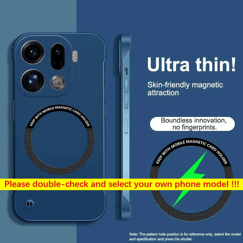 Ultra Slim Case For OnePlus 15 13 Luxury Color Frameless Magnetic Wireless Charging Hard PC Matte Phone Cover Fundas