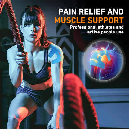 10 PCS Kinesiology Tape for Shoulder Precut,Shoulder Tape -Waterproof & Breathable, Enhance Elastic Sports Tape for Pain Support