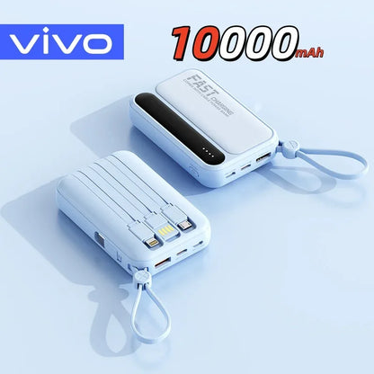 120W Fast Charging Power Bank with Built-in Cables