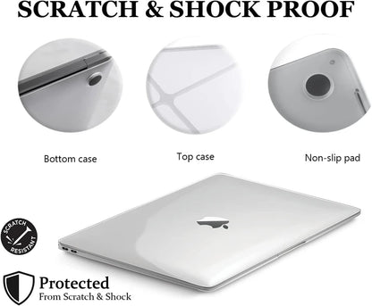Crystal Clear Laptop Case for Macbook Air 13.6 M4 15 M3 Hard Cover for Mac Book Neo 2026 Pro 13 M1 M2 14 16 Sleeve Accessories