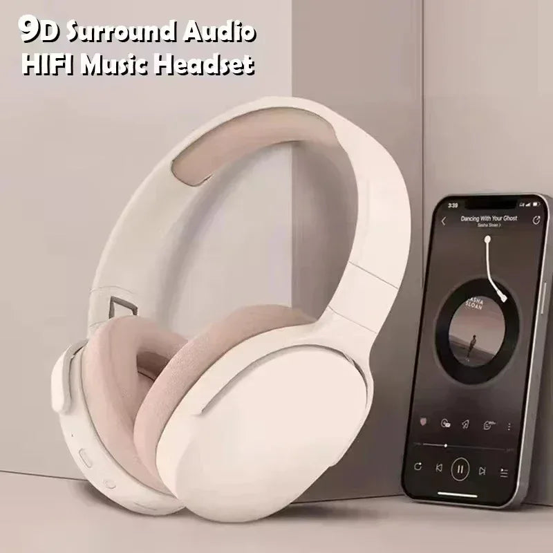 Wireless Bluetooth 5.3 Headphones over Ear Hifi Stereo Headsets True Sports with Earphones Tf/Aux Music Player with Mic - Urbizia