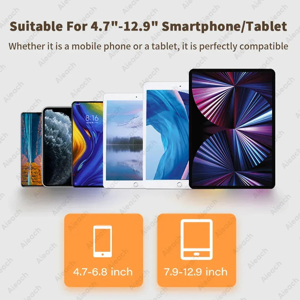 Adjustable Desktop Tablet & Phone Stand – 4.7–12.9 inch - Urbizia
